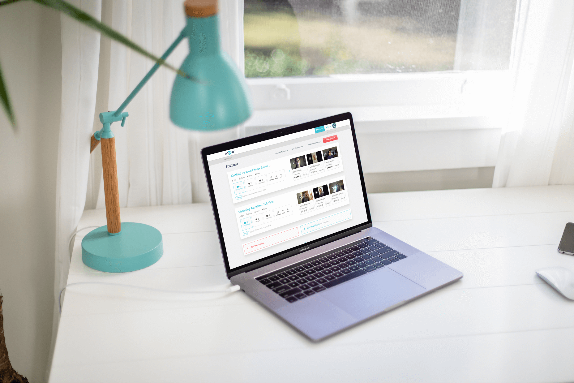 meetr Dashboard on laptop